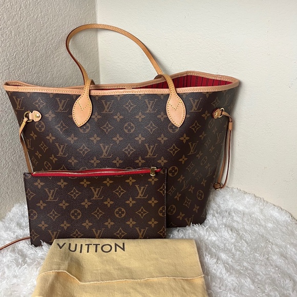 Louis Vuitton Monogram Neverfull MM with Pouch - Picture 1 of 9